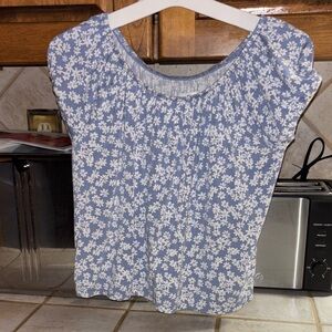 Floral Blue Girl’s Top size M